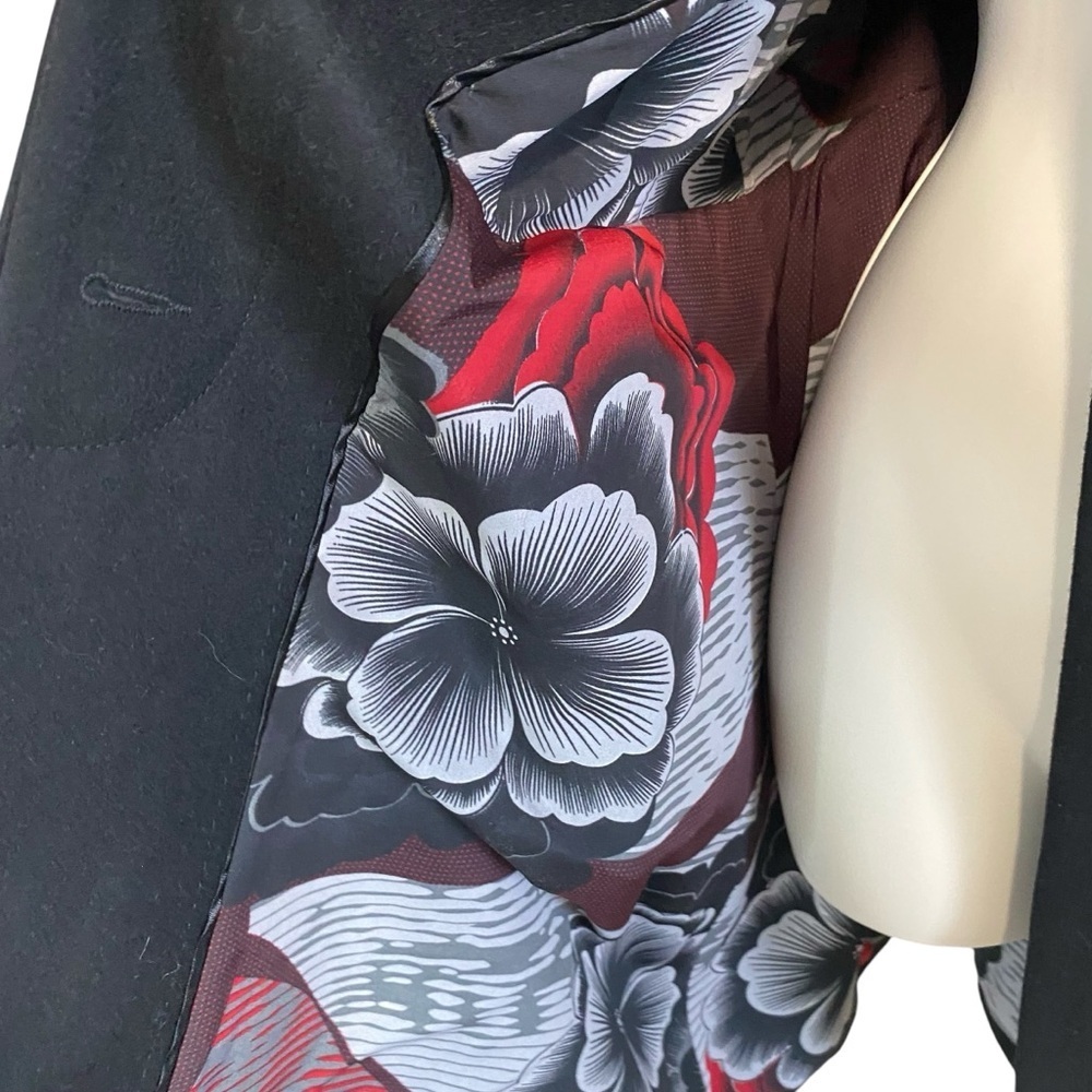 Katherine Barclay - Black Wool Blend Pea Coat - Picture 10 of 14